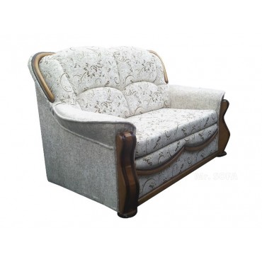 Stylowa sofa z drewnianymi...