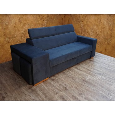 sofa z zagłówkami regulowanymi